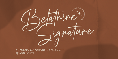 Belathine Signature Font Poster 1