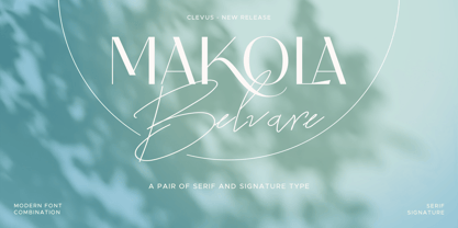 Makola Belvare Font Duo Font Poster 1