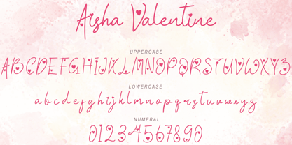 Aisha Valentine Font Poster 5