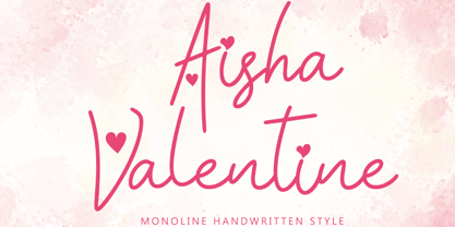 Aisha Valentine Font Poster 1