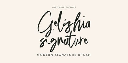 Gelishia Signature Brush Font Poster 1