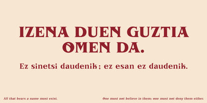 Sorgiñak Font Poster 6