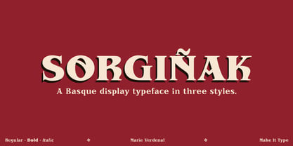 Sorgiñak Font Poster 1