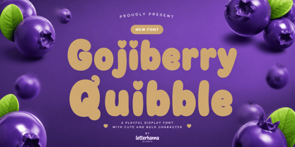 Gojiberry Quibble Font Poster 1