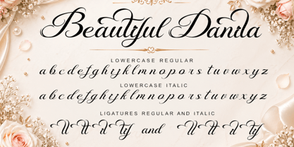Beautiful Danila Italic Font Poster 8