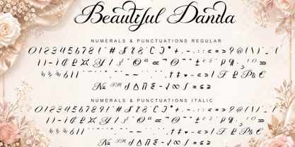 Beautiful Danila Italic Font Poster 9