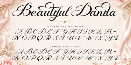 Beautiful Danila Italic Font Poster 7