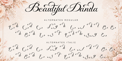 Beautiful Danila Italic Font Poster 10