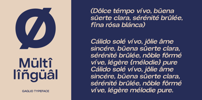 Gaglio Font Poster 9