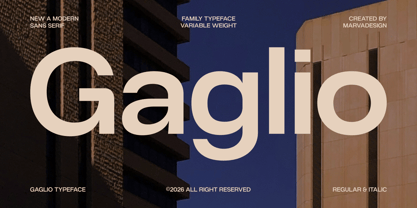 Gaglio Font Poster 1