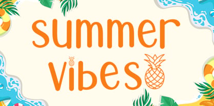 Summer Pineapple Font Poster 2