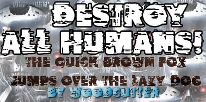 Destroy All Humans Font Poster 3
