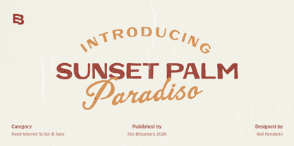 Sunset Palm Font Poster 1