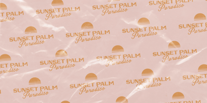 Sunset Palm Font Poster 8