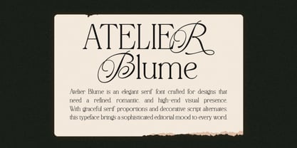 Atelier Blume Font Poster 12