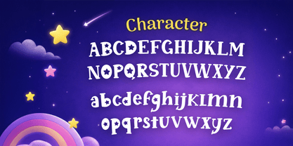 Violet Star Font Poster 4