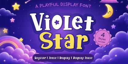 Violet Star Font Poster 1