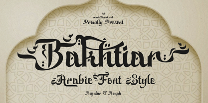 Bakhtiar Font Poster 1
