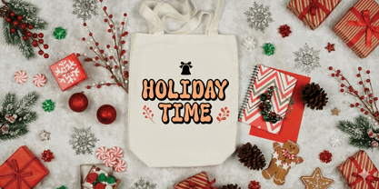 Um Happy Christmas Font Poster 3