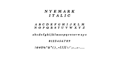 SCC Nyemark Font Poster 3