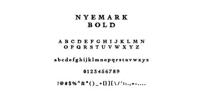SCC Nyemark Font Poster 4
