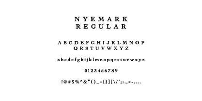 SCC Nyemark Font Poster 2