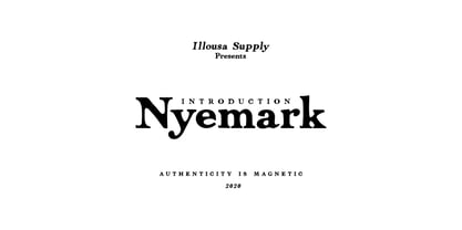 SCC Nyemark Font Poster 1