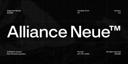 Alliance Neue Font Poster 1