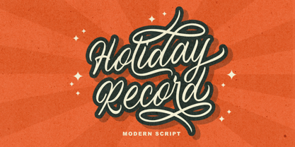 Holiday Record Font Poster 1