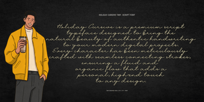 Cursive Holiday Font Poster 7