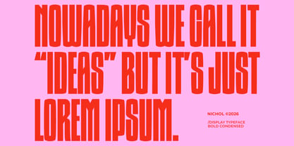 Nichol Font Poster 4