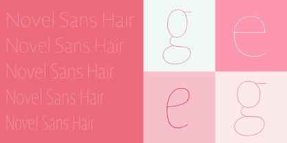 Novel Sans Hair Font Poster 2