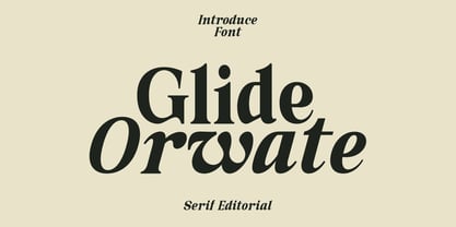 Glide Orwate Font Poster 1