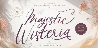 Majestic Wisteria Font Poster 1