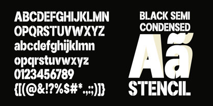 Gorvain Stencil Font Poster 7