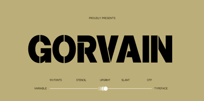 Gorvain Stencil Font Poster 1