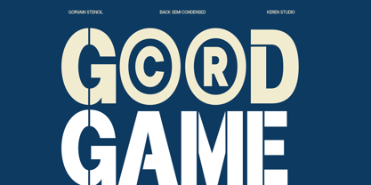 Gorvain Stencil Font Poster 14