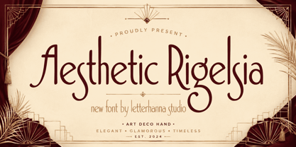 Aesthetic Rigelsia Font Poster 1
