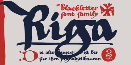 Old Riga Blackletter Font Poster 1