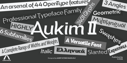 Aukim II Shape Font Poster 1