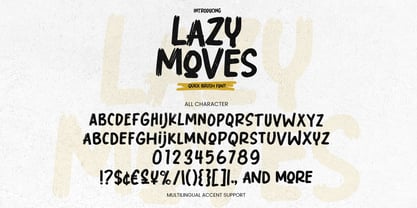 Lazy Moves Font Poster 7