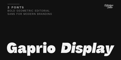 Gaprio Display Font Poster 1