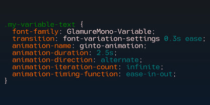 Glamure Mono Font Poster 4