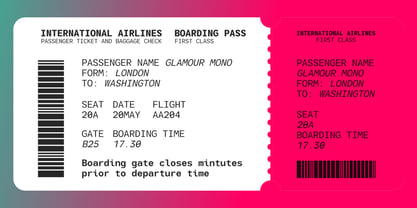 Glamure Mono Font Poster 3