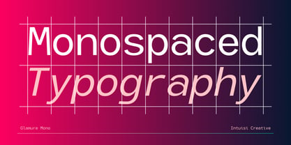 Glamure Mono Font Poster 2