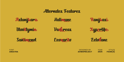 Aneatra Font Poster 12