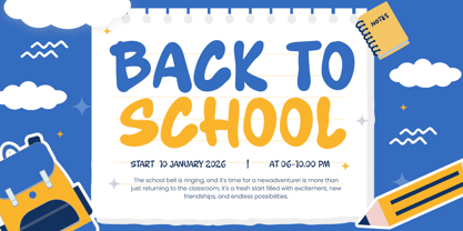 Kids School Font Poster 3
