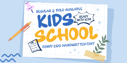 Kids School Font Poster 1