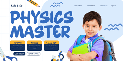 Kids School Font Poster 2