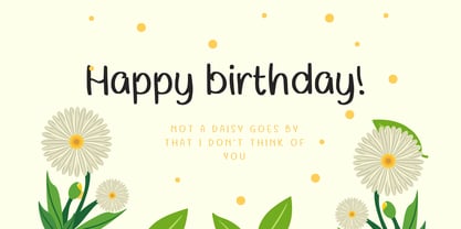 Daisy Hana Font Poster 5
